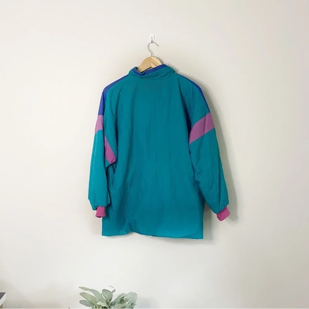 Vintage Women's 80s Style Windbreaker Full Zip Jacket